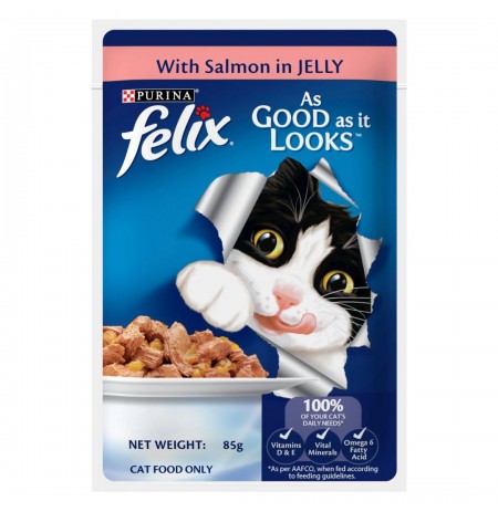 Purina Felix Cat Treats Salmon In Jelly 85 Gm